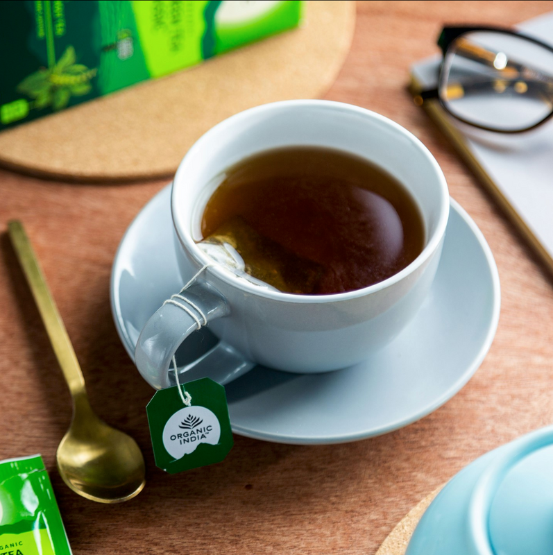 Organic India Green Tea Classic in a Cup