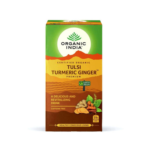 Tulsi  Turmeric Ginger 25 Tea Bags - Organic India